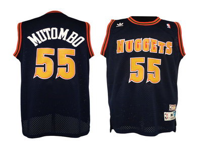 Denver Nuggets 55 Dikembe Mutombo Soul Swingman Jersey