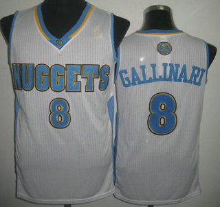 Denver Nuggets 8 Danilo Gallinari White Revolution 30 Authentic Jersey