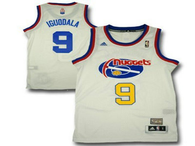 Denver Nuggets 9 Andre Iguodala ABA Hardwood Classic Swingman White Jersey