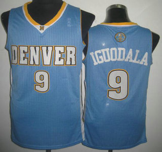 Denver Nuggets 9 Andre Iguodala Light Blue Revolution 30 Authentic Jersey