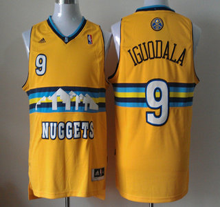 Denver Nuggets 9 Andre Iguodala Revolution 30 Swingman Yellow Jersey