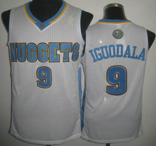 Denver Nuggets 9 Andre Iguodala White Revolution 30 Authentic Jersey