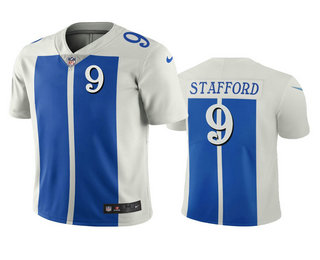 Detroit Lions #9 Matthew Stafford White Blue City Edition Vapor Limited Jersey