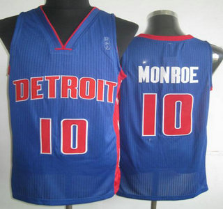 Detroit Pistons #10 Greg Monroe Blue Revolution 30 Authentic Jersey