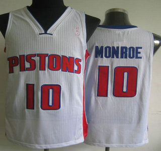 Detroit Pistons #10 Greg Monroe White Revolution 30 Authentic Jersey