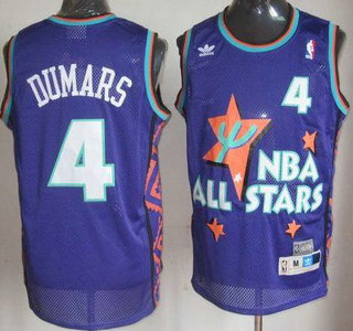 Detroit Pistons #4 Joe Dumars Purple 1995 All Star Throwback NBA Jersey