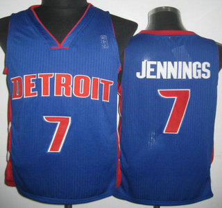Detroit Pistons #7 Brandon Jennings Blue Revolution 30 Authentic Jersey