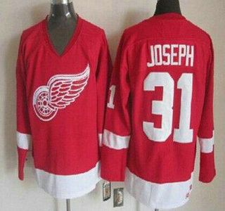 Detroit Red Wings #31 Curtis Joseph Red Throwback CCM Jersey