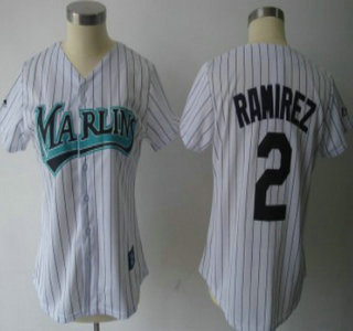 Florida Marlins #2 Ramirez White Womens Jersey