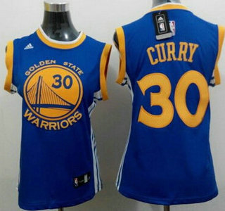 Golden State Warriors #30 Stephen Curry 2014 New Blue Womens Jersey
