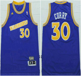 Golden State Warriors #30 Stephen Curry Hardwood Classic Swingman Blue Jersey