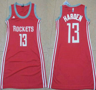 Houston Rockets #13 James Harden Revolution 30 Swingman Red Womens Jersey