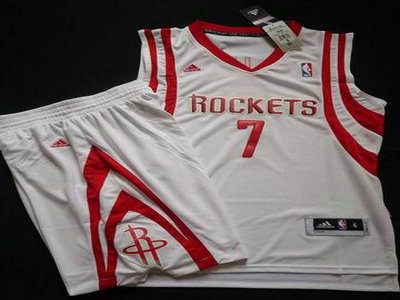 Houston Rockets 7# Jeremy Lin White Revolution 30 Swingman NBA Jersey & Shorts Suit