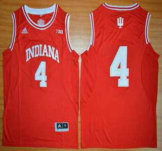 Indiana Hoosiers #4 Victor Oladipo Red Big 10 Patch Jersey