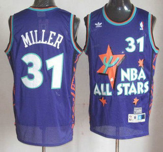 Indiana Pacers #31 Reggie Miller Purple 1995 All Star Throwback Jersey