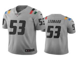Indianapolis Colts #53 Darius Leonard Gray Vapor Limited City Edition Jersey