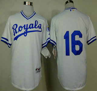 Kansas City Royals #16 Bo Jackson 1974 White Jersey