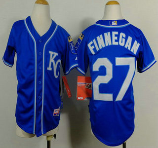 Kansas City Royals #27 Brandon Finnegan 2014 Blue Kids Jersey