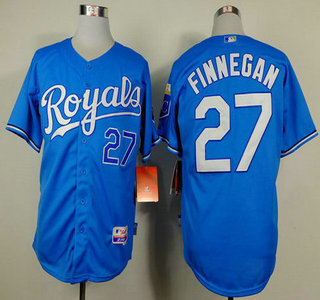 Kansas City Royals #27 Brandon Finnegan Light Blue Jersey