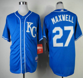 Kansas City Royals #27 Justin Maxwell Dark Blue 2014 Cool Base Jersey
