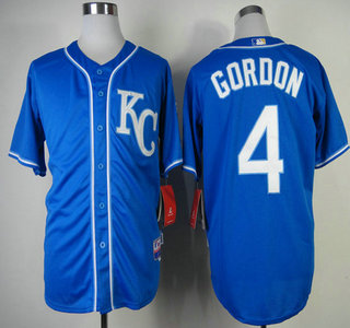 Kansas City Royals #4 Alex Gordon Dark Blue 2014 Cool Base Jersey