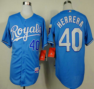 Kansas City Royals #40 Kelvin Herrera Light Blue Jersey