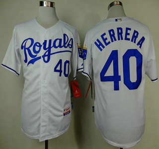Kansas City Royals #40 Kelvin Herrera White Jersey