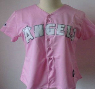LA Angels of Anaheim #27 Vladimir Guerrero Pink Womens Jersey
