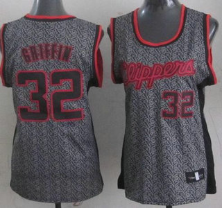 Los Angeles Clippers #32 Blake Griffin Grey Static Fashion Swingman Womens Jersey