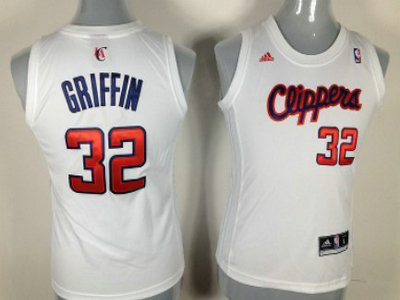 Los Angeles Clippers 32 Blake Griffin Revolution 30 Swingman White Womens Jersey