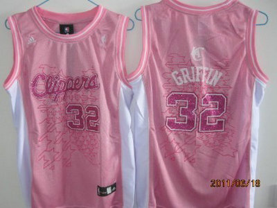 Los Angeles Clippers 32 Griffin Pink Womens Jersey
