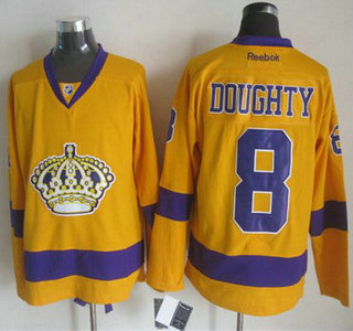 Los Angeles Kings #8 Drew Doughty Yellow Jersey