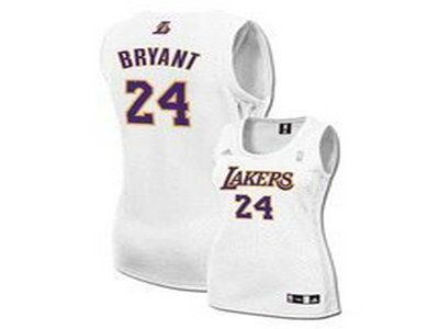 Los Angeles Lakers 24 Bryant White Womens Jersey