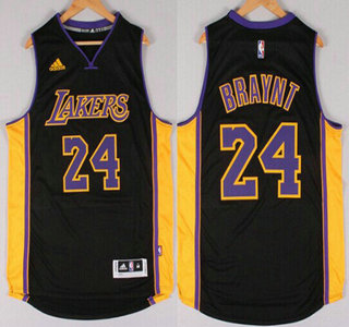 Los Angeles Lakers #24 Kobe Bryant Revolution 30 Swingman 2014 New Black With Purple Jersey