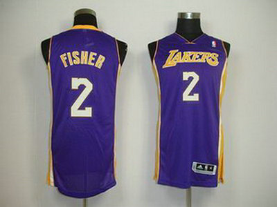 Los Angeles Lakers 2 Derek Fisher purple Revolution 30 Jersey