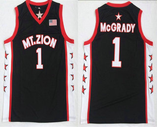 MT.Zion #1 Tracy McGrady Black College Basketball Jersey