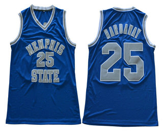 Memphis Tigers #25 Penny Hardaway Blue College Basketball Jersey