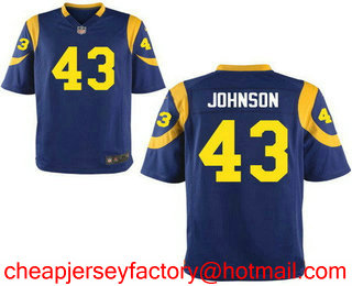 Men's 2017 NFL Draft Los Angeles Rams #43 John Johnson Royal Blue Alternate Stitched NFL Nike Elite Jersey