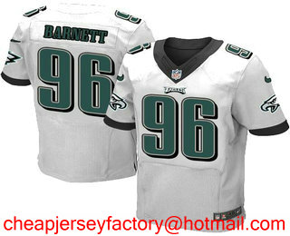 Men's 2017 NFL Draft Philadelphia Eagles #96 Derek Barnett White Road Stitched NFL Nike Elite Jersey