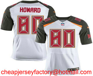Men's 2017 NFL Draft Tampa Bay Buccaneers #80 O. J. Howard White Road Stitched NFL Nike Elite Jersey