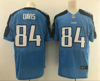 Men's 2017 NFL Draft Tennessee Titans #84 Corey Davis Light Blue Team Color Stitched NFL Nike Elite Jersey
