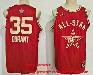 Men's 2024 All Star Phoenix Suns #35 Kevin Durant Crimson Stitched Basketball Jersey