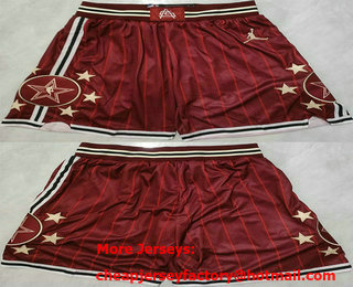 Men's 2024 All-Star Red Stitched Shorts