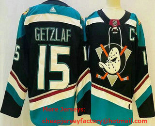 Men's Anaheim Ducks #15 Ryan Getzlaf Black Alternate Authentic Jersey