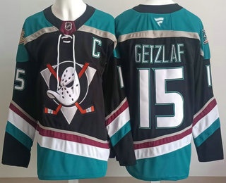 Men's Anaheim Ducks #15 Ryan Getzlaf Black Authentic Jersey