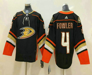 Men's Anaheim Ducks #4 Cam Fowler Black 2017-2018 Hockey Stitched NHL Jersey