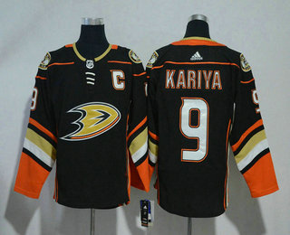 Men's Anaheim Ducks #9 Paul Kariya Black 2017-2018 Hockey Stitched NHL Jersey