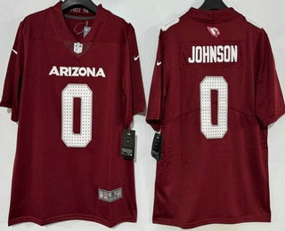 Men's Arizona Cardinals #0 David Johnson Limited Red Vapor Jersey