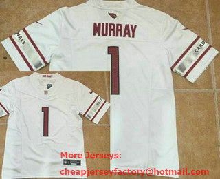 Men's Arizona Cardinals #1 Kyler Murray Limited White FUSE Vapor Jersey