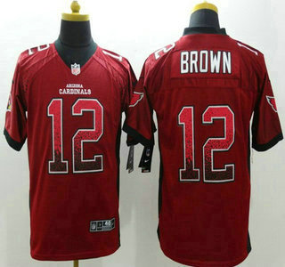 Men's Arizona Cardinals #12 John Brown Nike Drift Fashion Red Elite Jersey
